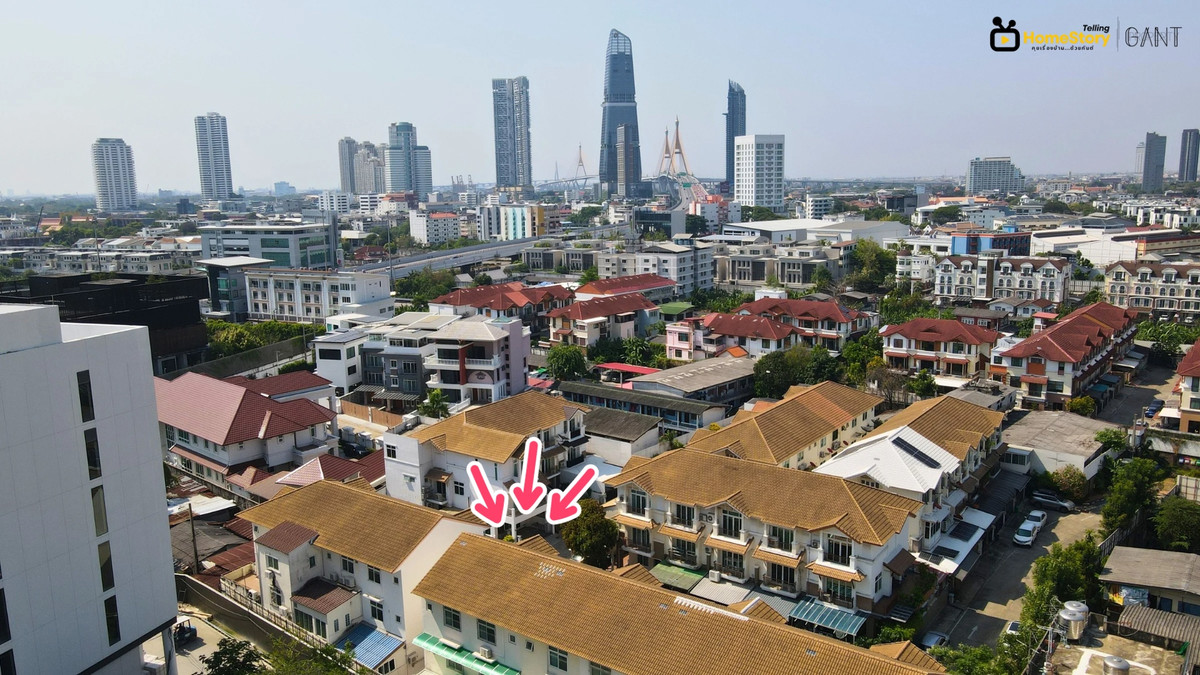 For SaleTownhomeRama3 (Riverside),Satupadit : 3-Story Townhome, 2 Units, Ready to Move In, City Center, Arunphat Village, Rama 3 (Gant-344)