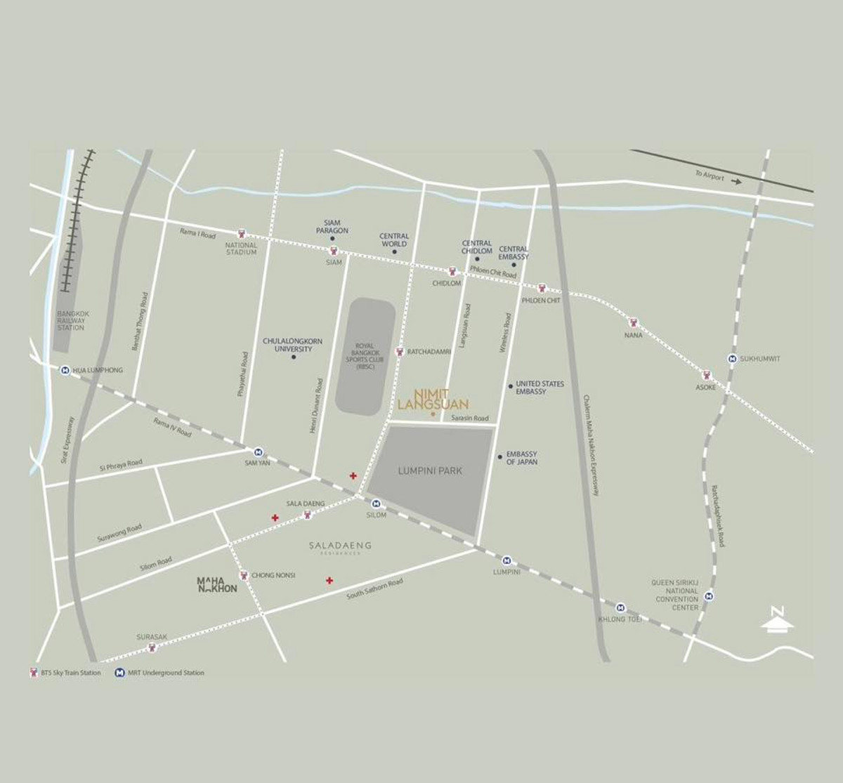 For SaleCondoWitthayu, Chidlom, Langsuan, Ploenchit : P0641/Luxury condo for sale, 3 bedrooms, Nimit Langsuan, corner room, high floor, Lumpini Park view. With private balcony