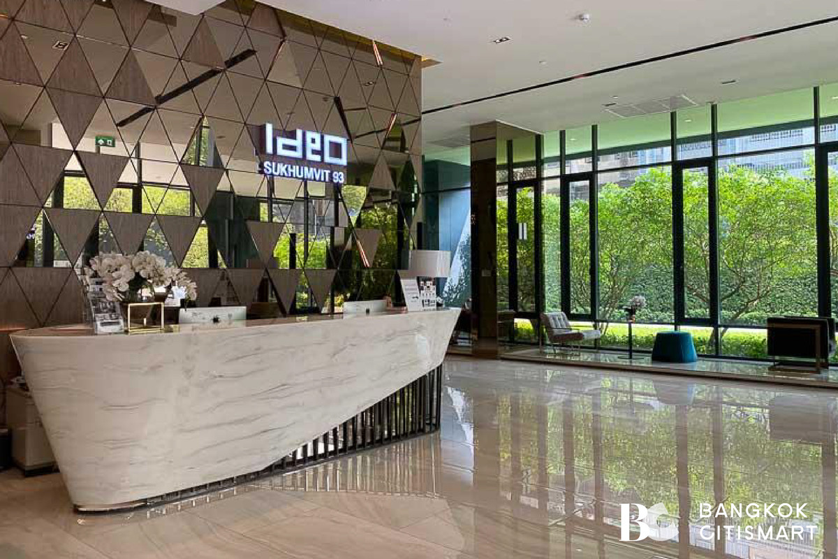 ให้เช่าคอนโดอ่อนนุช อุดมสุข : 🔥 พร้อมเข้าอยู่ Ideo Sukhumvit 93 (1 ห้องนอน 32 sq.m.) ห้องทิศใต้ แปลนห้องแบ่งเป็นสัดส่วน สนใจ : 095-370-1451 (Kate)