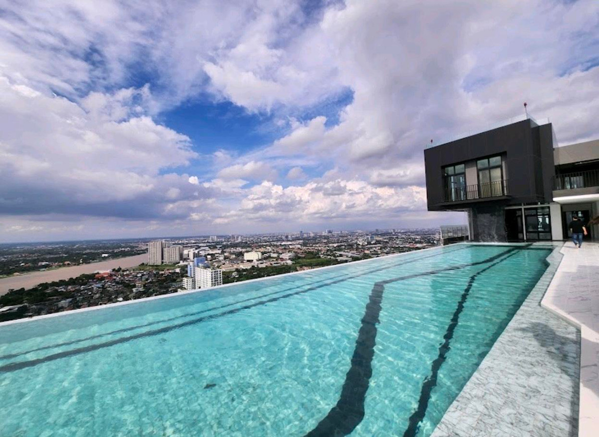 For RentCondoRattanathibet, Sanambinna : Cheap for rent, Ken attitude, high floor, fully furnished, ready to move in (duplex type)