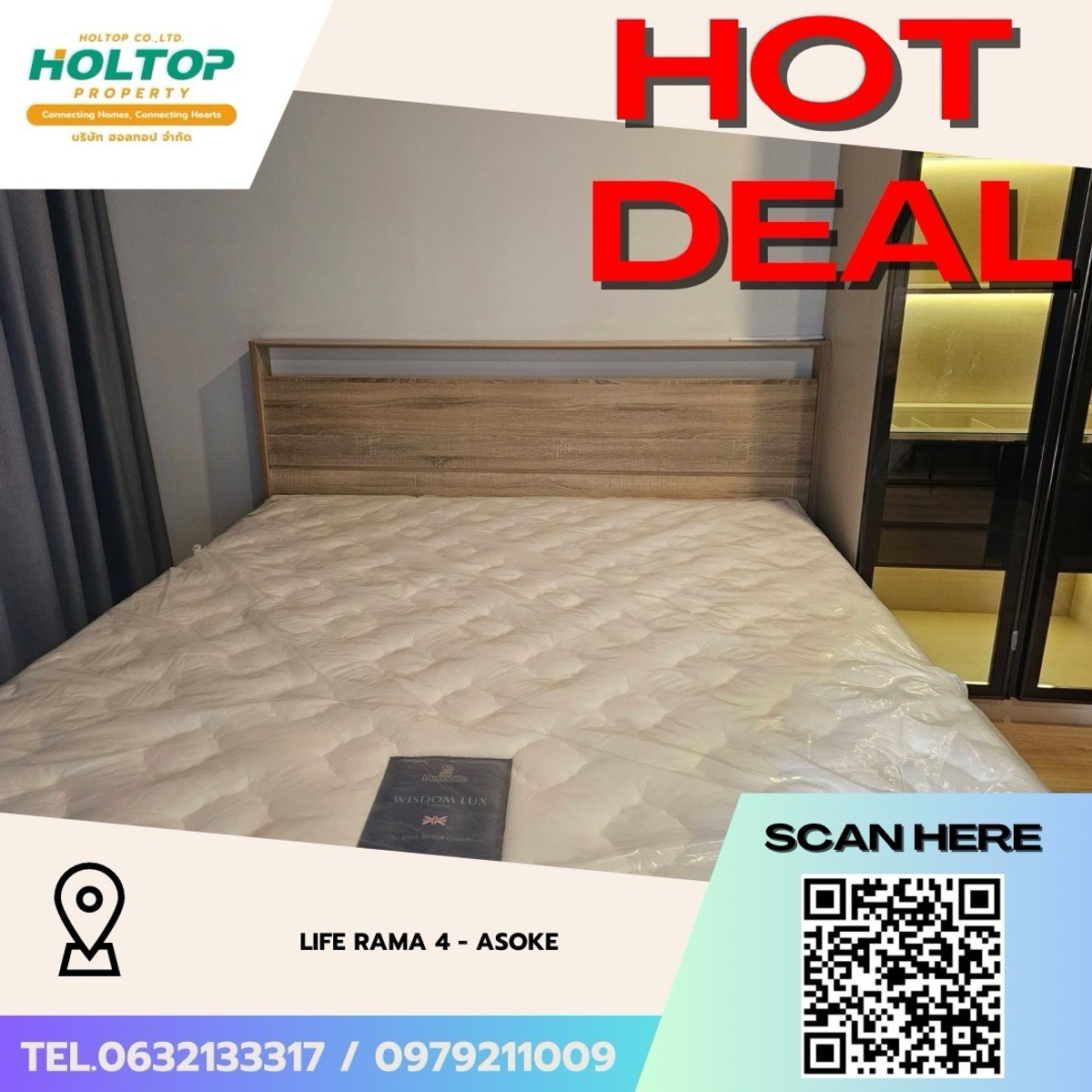 For RentCondoKhlongtoei, Kluaynamthai : #Z5138💥 060469 🔥Condo for rent Life Rama 4 - Asoke (old code Z3662)