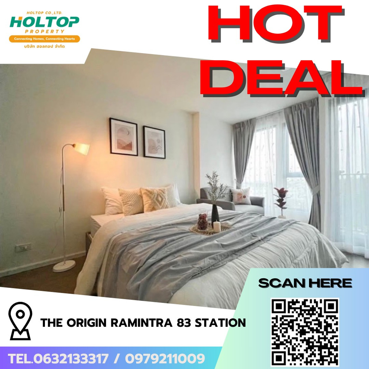 ให้เช่าคอนโดนวมินทร์ รามอินทรา : #R9789  🎉 290369 ให้เช่าคอนโด The Origin Ramintra 83 Station 