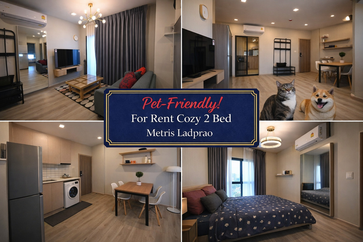 For RentCondoLadprao, Central Ladprao : ✨Top Pick!! For Rent Stylish 2 Bed Metris Ladprao, Hayak BTS✨