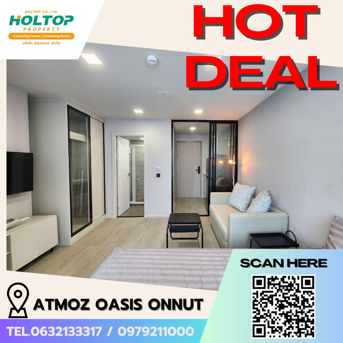 For RentCondoOnnut, Udomsuk : #E150 🎉 240369 Condo for Rent Atmoz Oasis Onnut