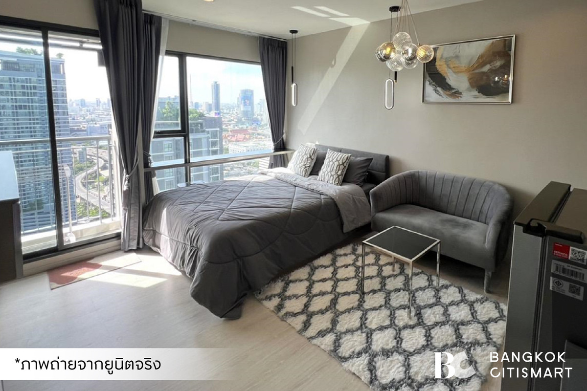 For RentCondoRama9, Petchburi, RCA : 🔥 Ready to move in RHYTHM Asoke 1 (Studio 22 sq.m.), high floor unit, beautiful view, doesnt block the view. Interested: 095-370-1451 (Kate)