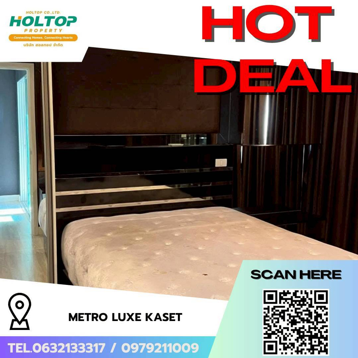 For RentCondoKasetsart, Ratchayothin : #L215 🎉 010469 Condo for rent Metro Luxe Kaset  