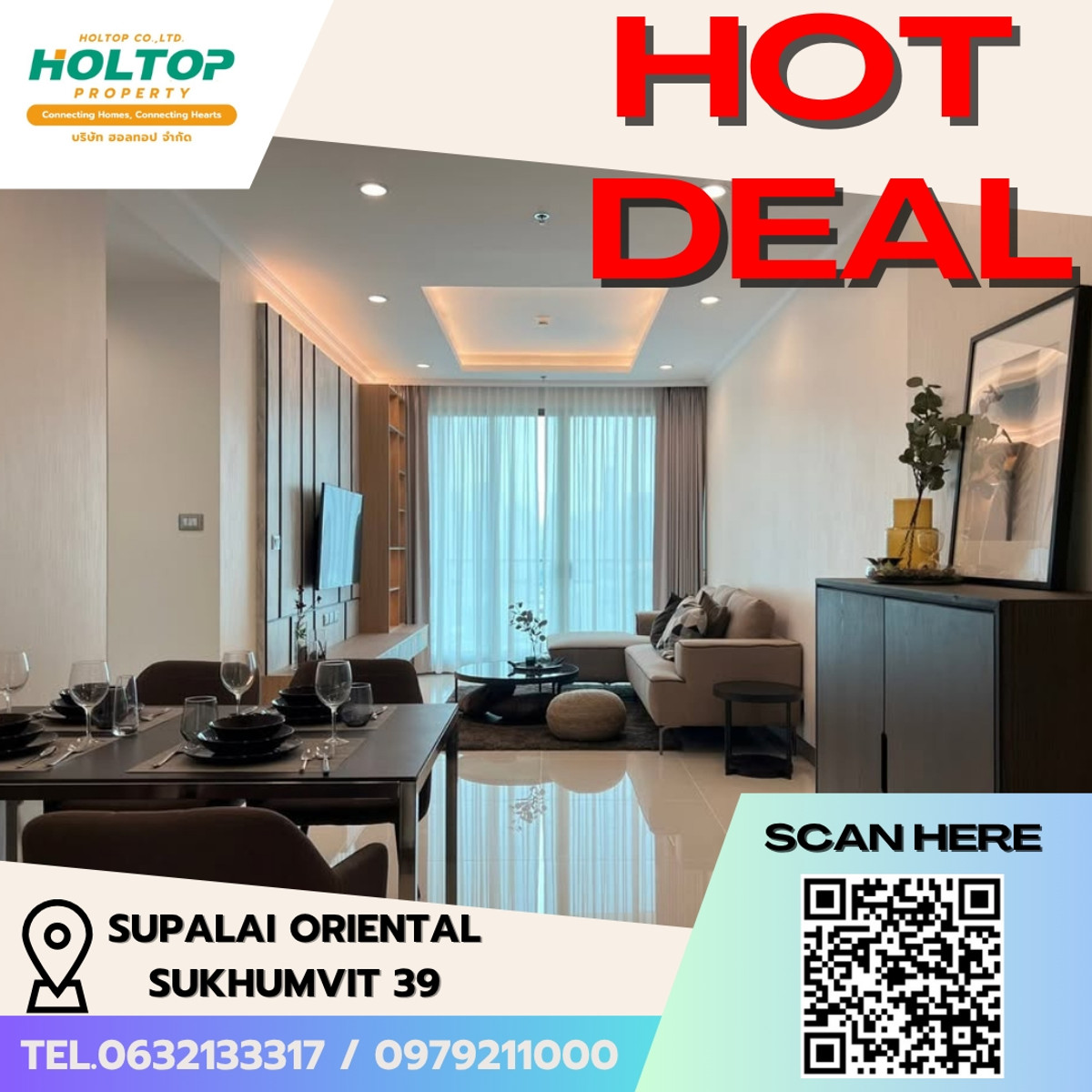 For RentCondoSukhumvit, Asoke, Thonglor : E286🎉310369 Condo for rent at Supalai Oriental Sukhumvit 39