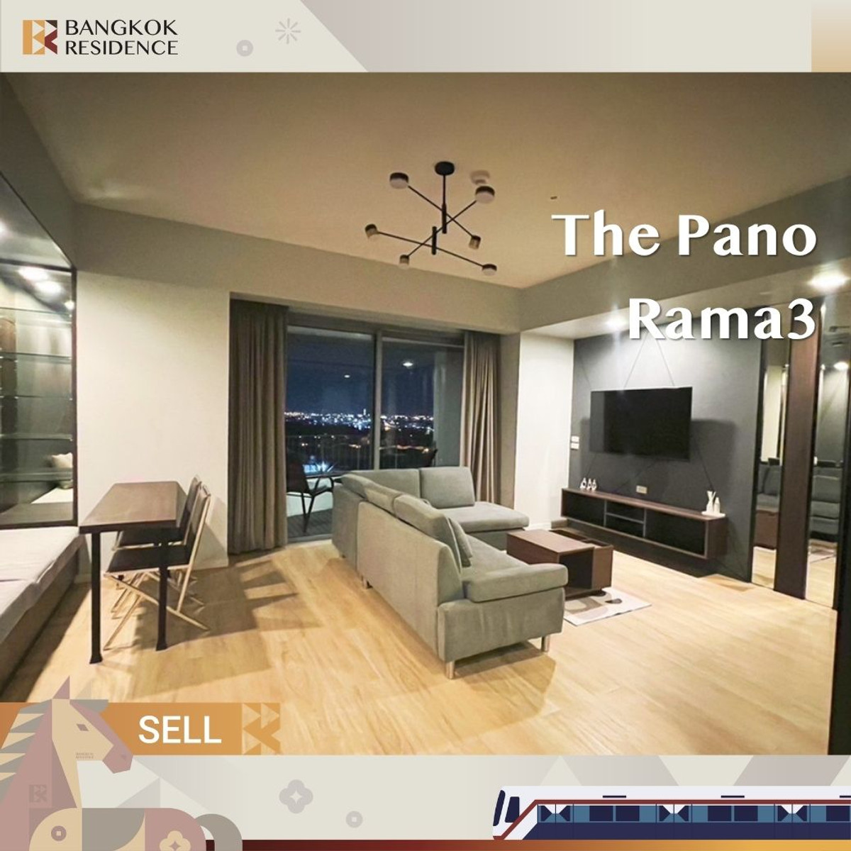 For SaleCondoRama3 (Riverside),Satupadit : 🌊 Luxury Riverside Condo - The Pano Rama 3 with Spacious Panoramic River View