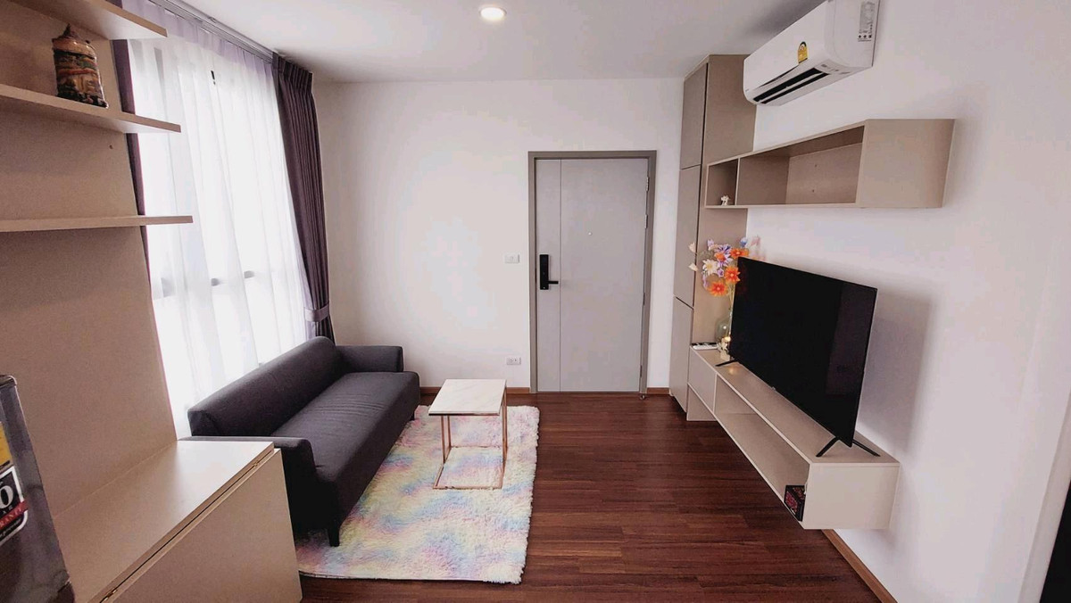 For RentCondoMin Buri, Romklao : (Corner room) Condo for rent, The Origin Ramtamhaeng 209, beautiful room with electrical appliances, complete furniture.