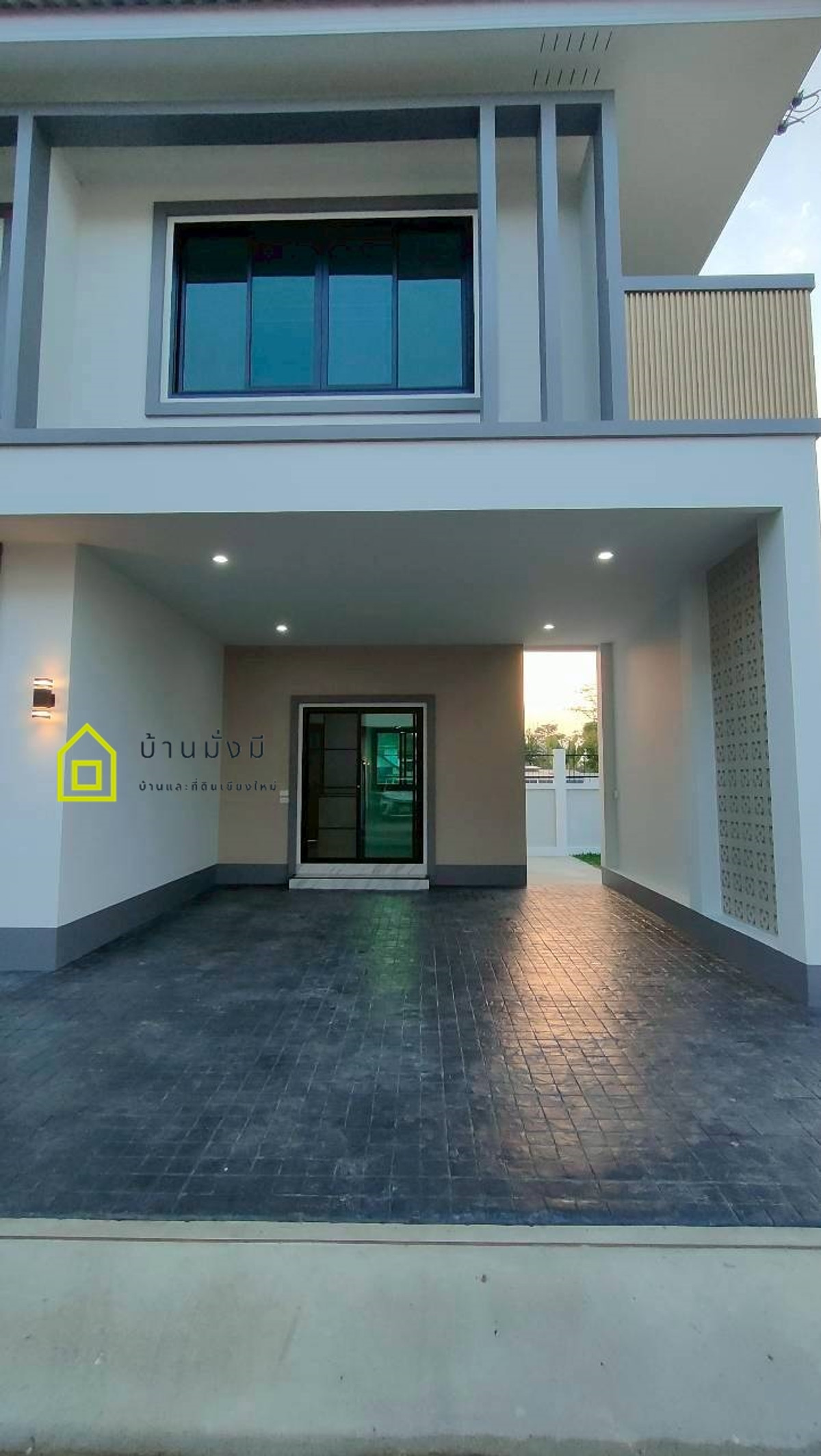 For SaleHouseChiang Mai : 2-story detached house near Maejo University (2 kilometers from Maejo University), Wat Mongkol Setthi intersection zone.