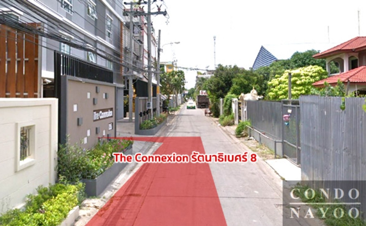 For RentCondoRattanathibet, Sanambinna : 𝗧𝗵𝗲 𝗖𝗼𝗻𝗻𝗲𝘅𝗶𝗼𝗻 𝗖𝗼𝗻𝗱𝗼 Available, ready to move in, 4th floor room, complete with electrical appliances.