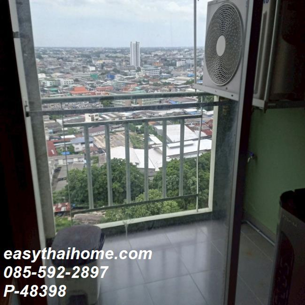 ให้เช่าคอนโดราษฎร์บูรณะ สุขสวัสดิ์ : [ให้เช่าคอนโด] P-48398 ลุมพินี เพลส สุขสวัสดิ์-พระราม 2 | ใกล้ BTS ตลาดพลู, ทางด่วน และบิ๊กซี ดาวคะนอง | ชั้น 23 วิวเมือง | [7,000] | เขตจอมทอง | Line Id @easythaihome | 085-592-2897