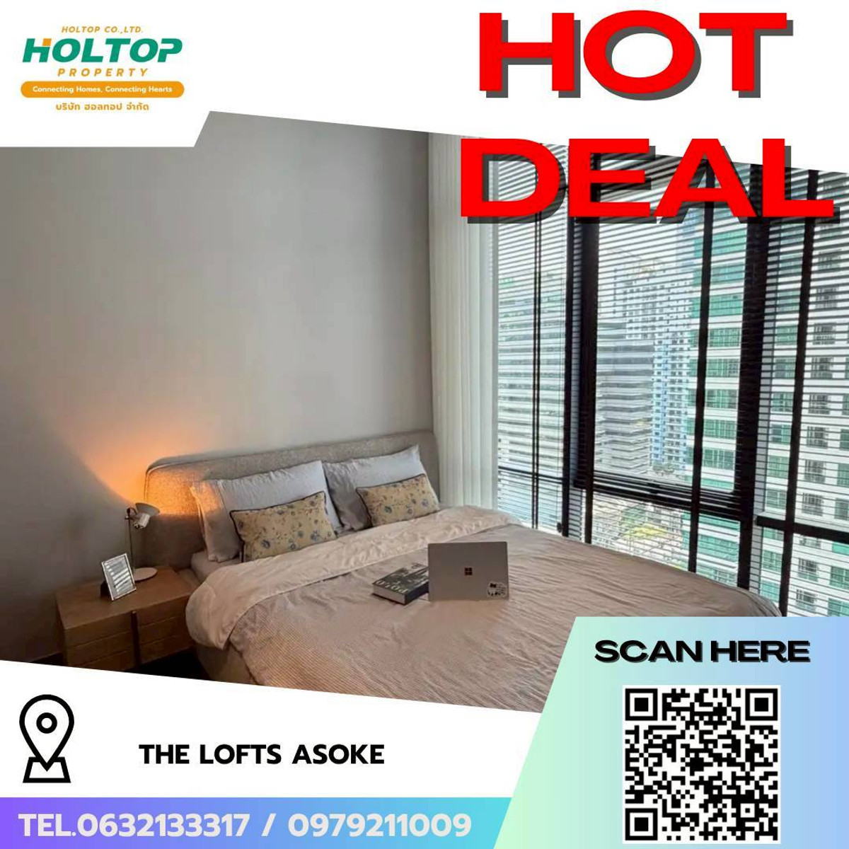 ให้เช่าคอนโดสุขุมวิท อโศก ทองหล่อ : #L210 🎉 010469 ให้เช่าคอนโด เดอะ ลอฟท์ อโศก