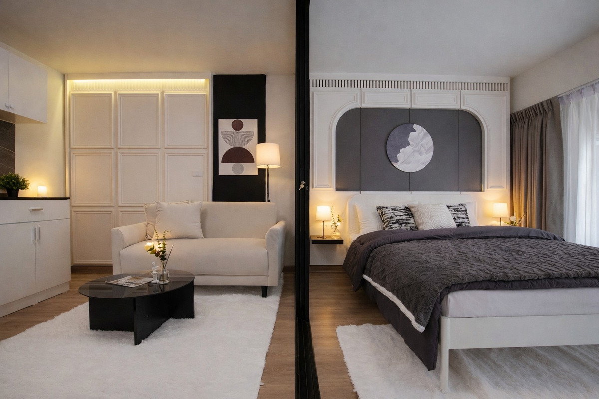 ขายคอนโดลาดพร้าว101 แฮปปี้แลนด์ : ขาย !! คอนโด ขายคอนโด City Villa ลาดพร้าว 130  พร้อมเฟอร์นิเจอร์ครบ 