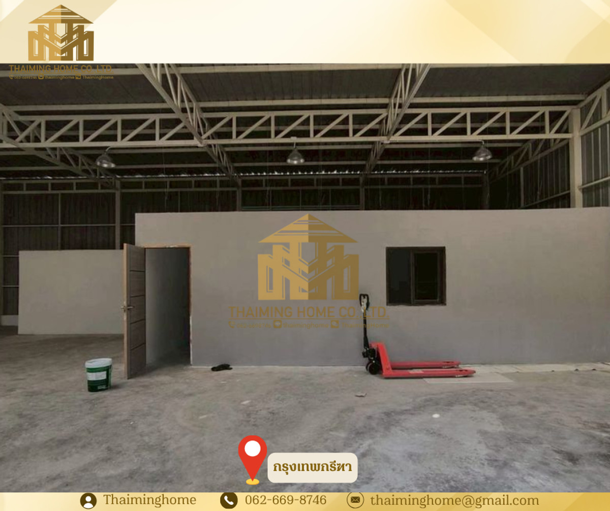For RentWarehousePattanakan, Srinakarin : Warehouse for rent, Krungthep Kreetha, private detached building Completely fenced, 288 sq m (TW8-12126)