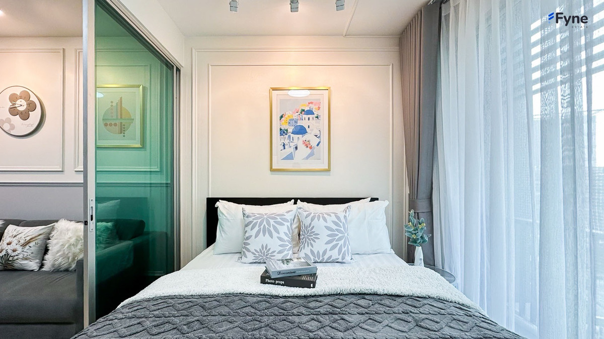 For SaleCondoOnnut, Udomsuk : ✨💦 Beautiful room, fully furnished, swimming pool view. In the Sukhumvit area, near 2 BTS lines, near the expressway, there is a shuttle service | Aspace ME Sukhumvit 77