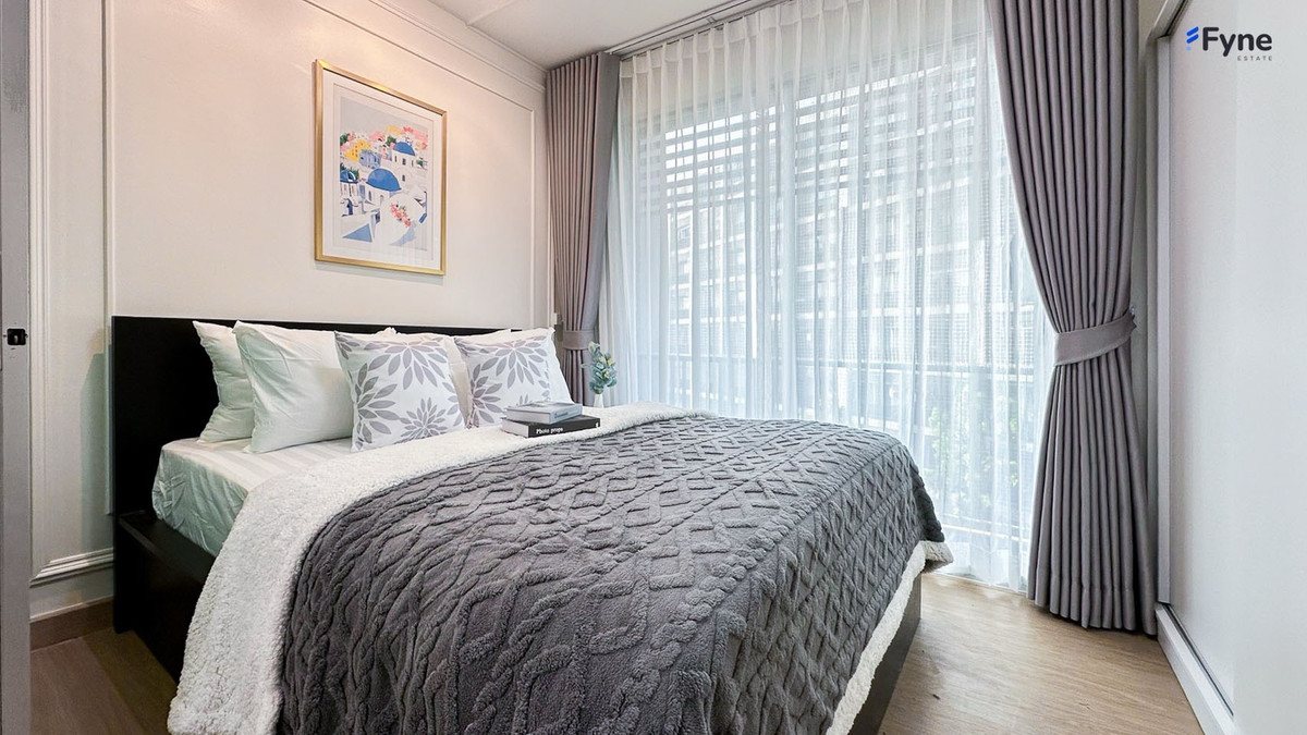 For SaleCondoOnnut, Udomsuk : ✨💦 Beautiful room, fully furnished, swimming pool view. In the Sukhumvit area, near 2 BTS lines, near the expressway, there is a shuttle service | Aspace ME Sukhumvit 77