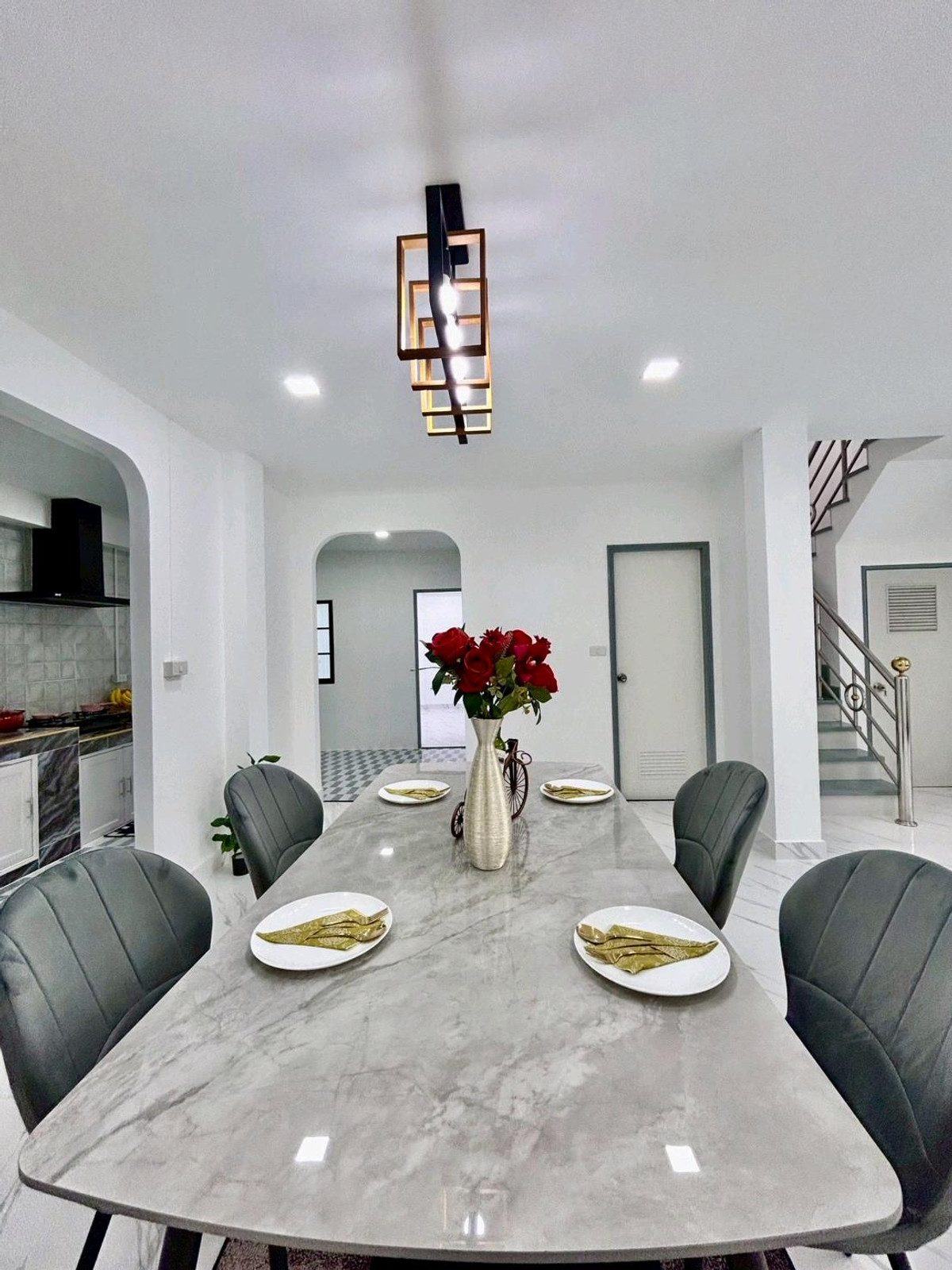 For SaleHouseNawamin, Ramindra : 2-storey detached house, beautifully decorated, ready to move in, location next to the road along Khlong Song. 
Price only 4,990,000 baht