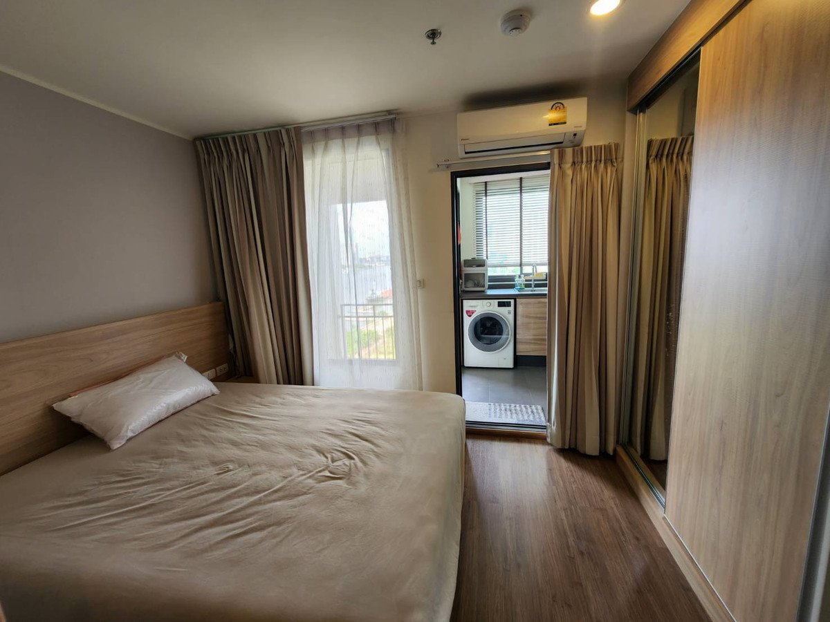 For RentCondoRama3 (Riverside),Satupadit : Condo for rent, U Delight Residence Riverfront Rama 3 (U Delight Residence Riverfront Rama 3) with furniture + washing machine, only 11,000 baht.