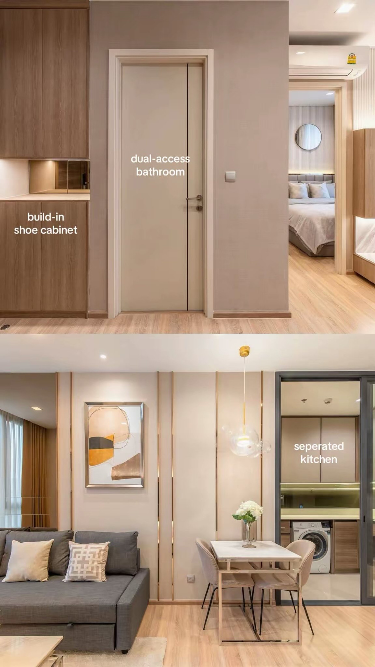 ให้เช่าคอนโดสะพานควาย จตุจักร : ให้เช่า The Line พหล–ประดิพัทธ์ (สะพานควาย) ✨ ห้องรีโนเวทใหม่ Warm Minimal Japandi พร้อมอยู่