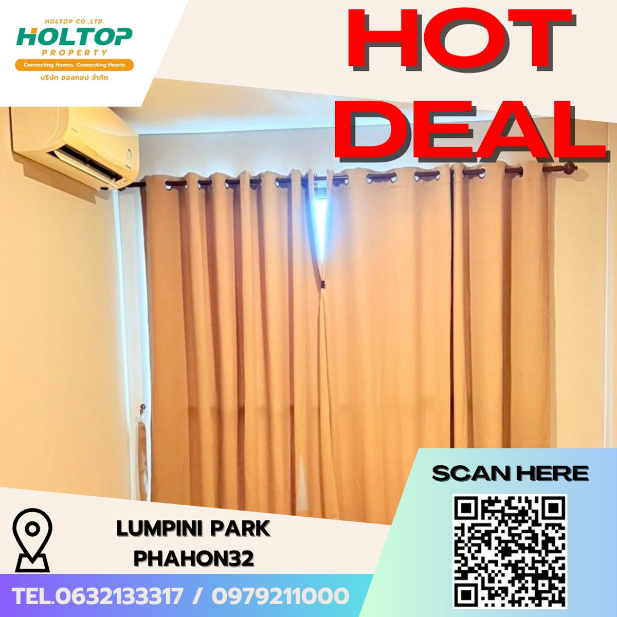 ให้เช่าคอนโดเกษตรศาสตร์ รัชโยธิน : #E380🎉060469 ให้เช่าคอนโด Lumpini Park Phahon32