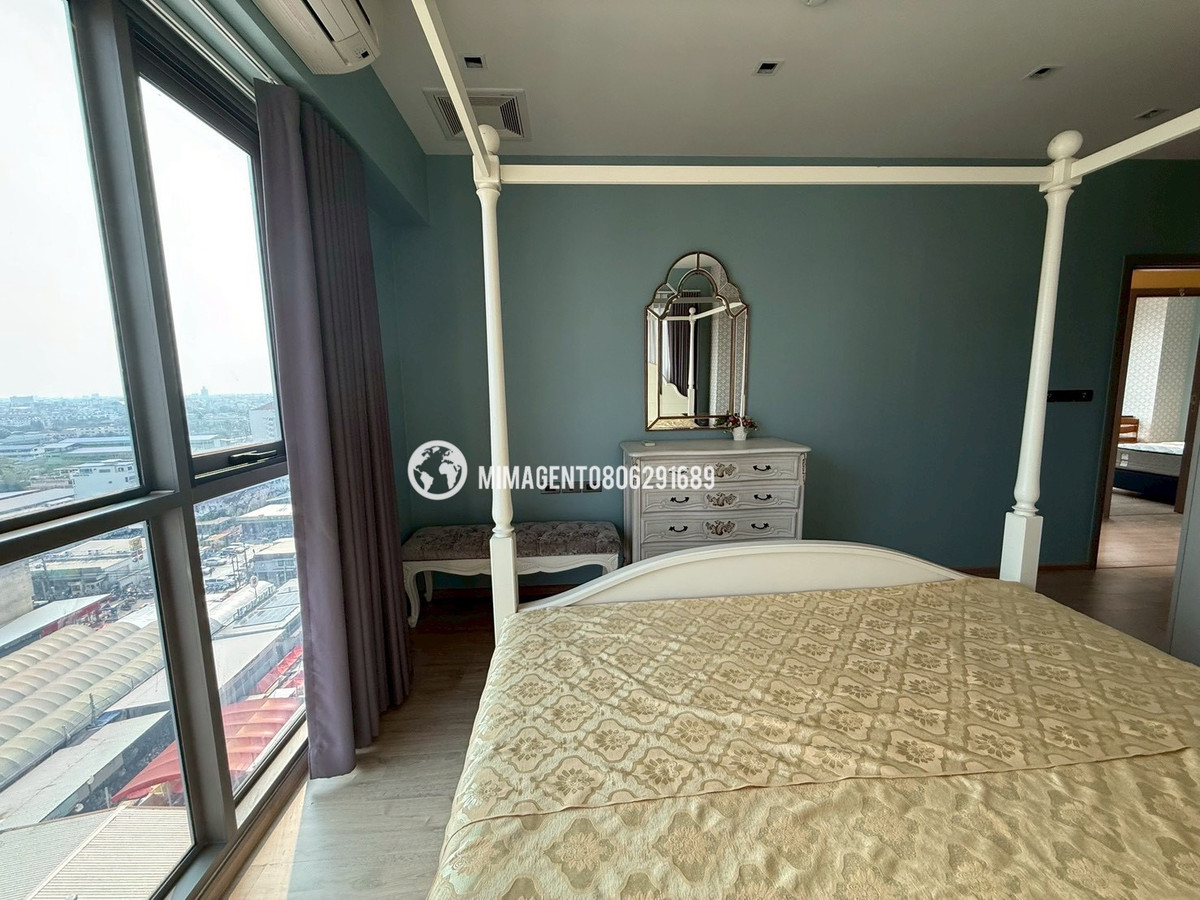 For SaleCondoThaphra, Talat Phlu, Wutthakat : 𝗪𝗵𝗶𝘇𝗱𝗼𝗺 𝘀𝘁𝗮𝘁𝗶𝗼𝗻 𝗥𝗮𝘁𝗰𝗵𝗮𝗱𝗮-𝘁𝗵𝗮𝗽𝗿𝗮 Beautiful room, selling cheap 𝟳.𝟮 million.