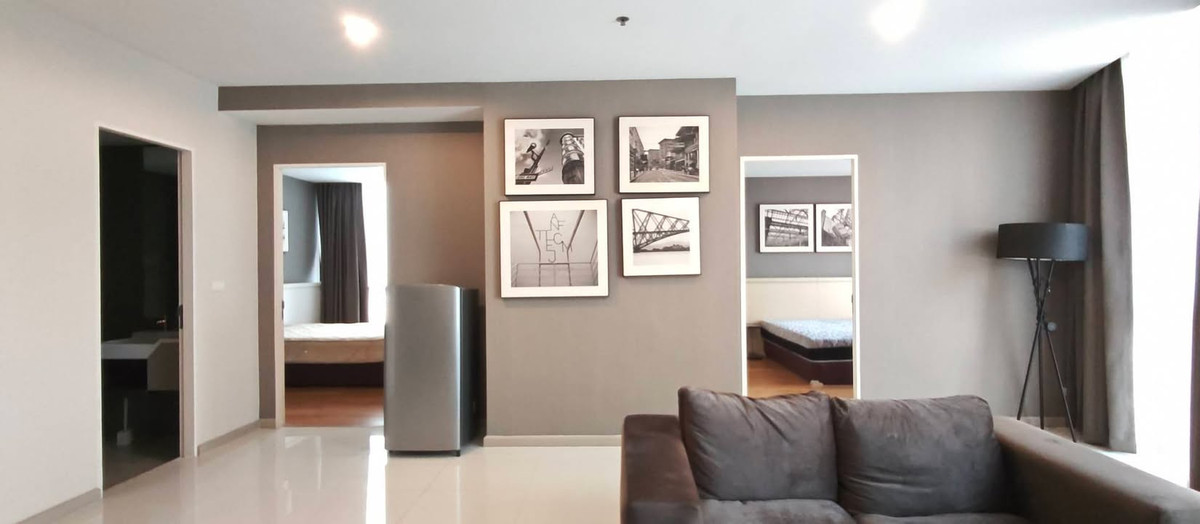 For RentCondoSukhumvit, Asoke, Thonglor : For rent, Up Ekamai (77.48 sq m.), 2 bedrooms, 2 bathrooms, beautifully decorated, ready to move in.