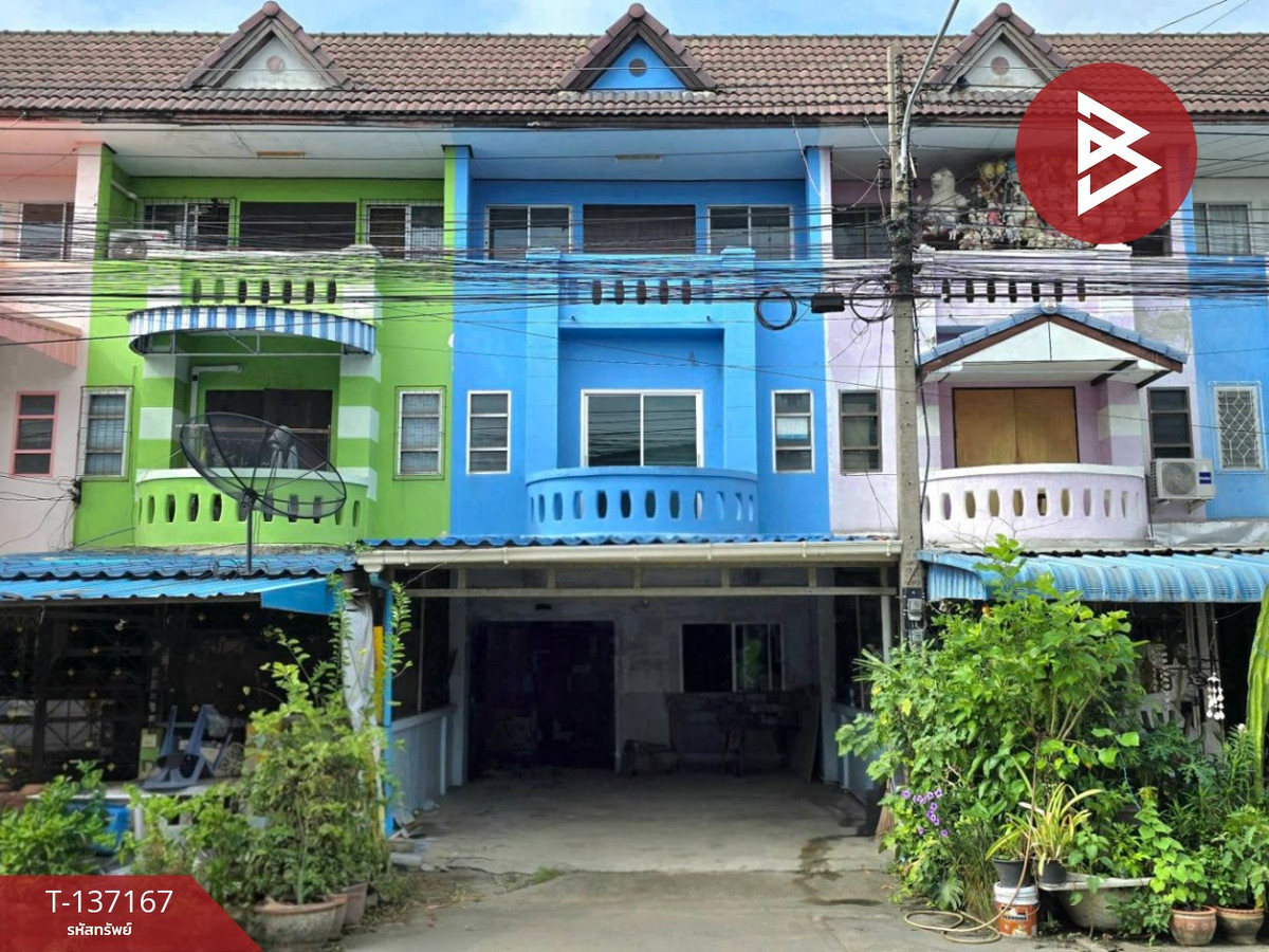 ขายทาวน์โฮมมหาชัย สมุทรสาคร : ขายทาวน์เฮ้าส์ หมู่บ้านเบญจวัลย์ เอกชัย สมุทรสาคร ต่อเติมพร้อมอยู่