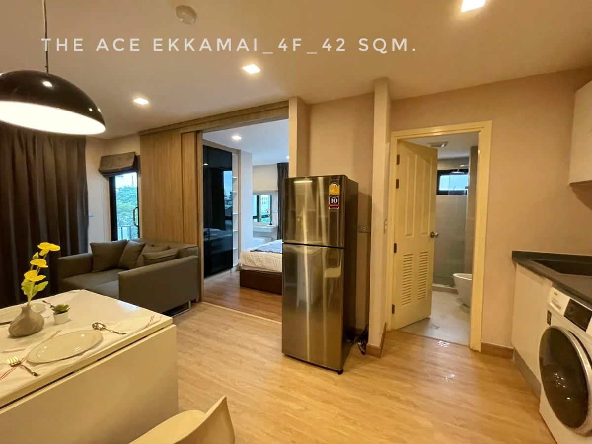 ให้เช่าคอนโดสุขุมวิท อโศก ทองหล่อ : 🎉ให้เช่าห้องคอนโด The Ace Ekkamai 1 ห้องนอน ใกล้รร.นานาชาติเอกมัย Donki Tops Supermarket Big C