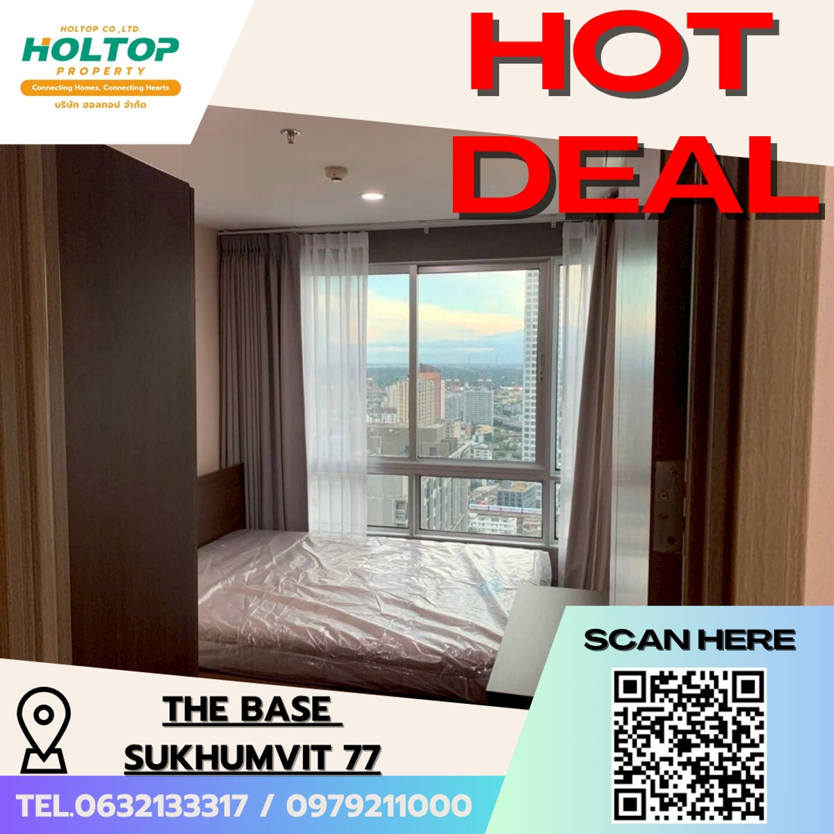 For RentCondoOnnut, Udomsuk : #E370🎉030469 Condo for Rent THE BASE Sukhumvit 77