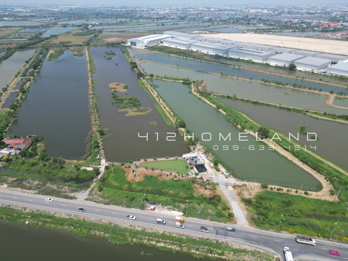 For SaleLandSamut Prakan,Samrong : Land for sale 52-3-0 rai, purple layout, Bang Phli Next to Suvarnabhumi Water Canal Suitable for factory development / Logistics Hub