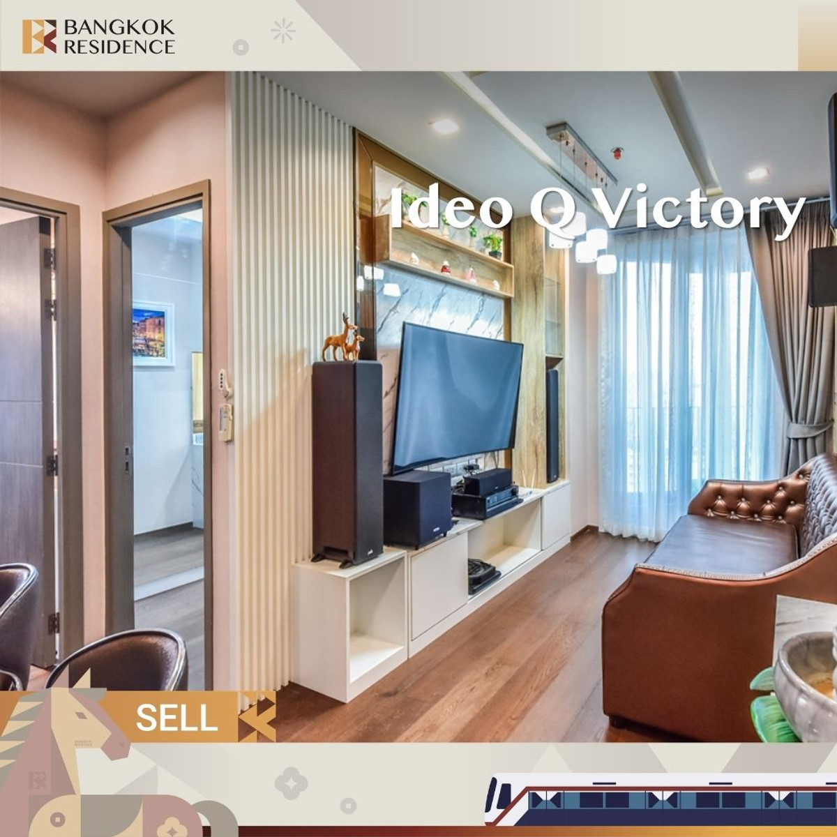 ขายคอนโดอารีย์ อนุสาวรีย์ : 💖 ขายคอนโด Ideo Q Victory ห้องสวย สไตล์โมเดิร์น 44 ตร.ม. วิวเมือง ใกล้ BTS อนุสาวรีย์ชัย
