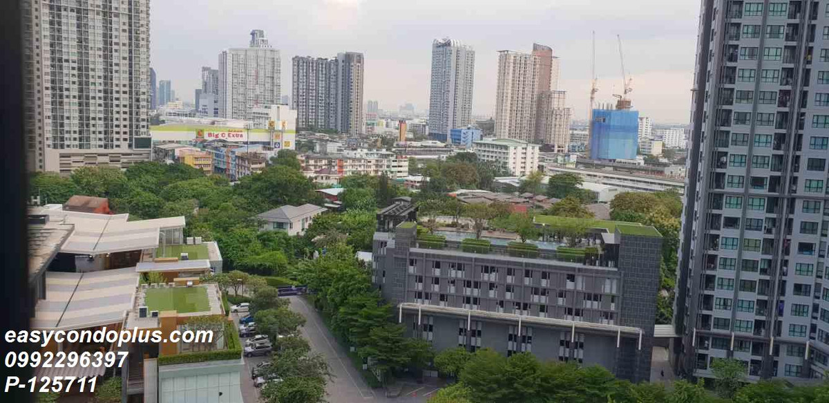 ให้เช่าคอนโดอ่อนนุช อุดมสุข : P-125711 วิวเมืองสวย! The Base Park East 1 นอน ใกล้ BTS อ่อนนุช 15,500 บาท   | Line Id: @easycondoplus | 099-229-6397