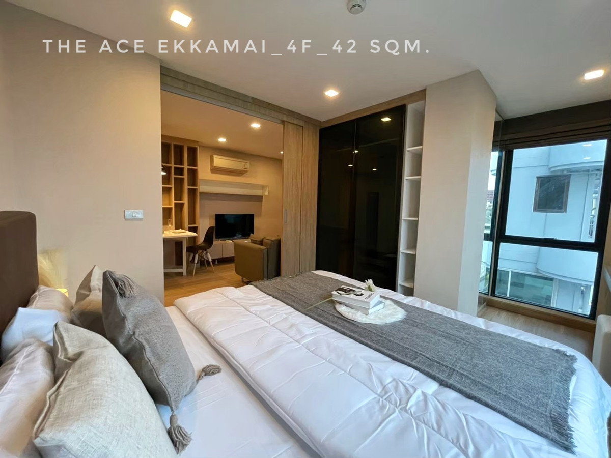 ให้เช่าคอนโดสุขุมวิท อโศก ทองหล่อ : 🎉ให้เช่าห้องคอนโด The Ace Ekkamai 1 ห้องนอน ใกล้รร.นานาชาติเอกมัย Donki Tops Supermarket Big C