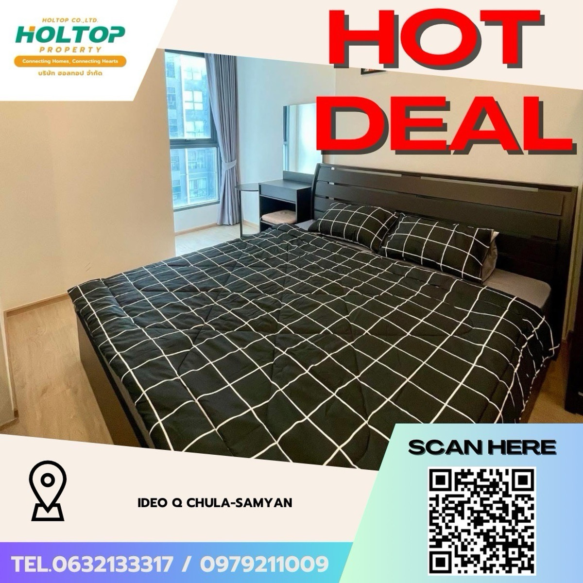 For RentCondoSiam Paragon ,Chulalongkorn,Samyan : #Z5156💥 060469 🔥Condo for rent Ideo Q Chula-Samyan.