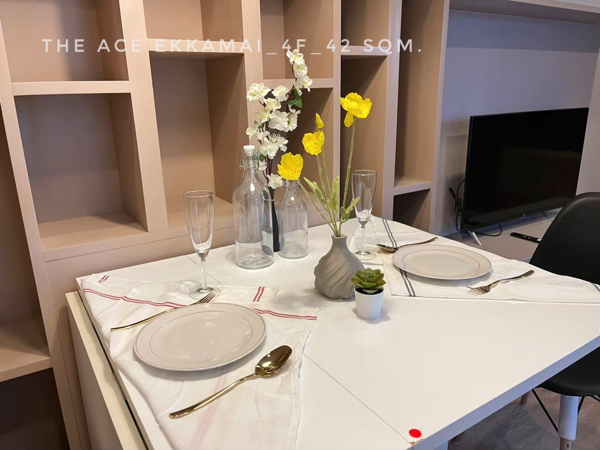 ให้เช่าคอนโดสุขุมวิท อโศก ทองหล่อ : 🎉ให้เช่าห้องคอนโด The Ace Ekkamai 1 ห้องนอน ใกล้รร.นานาชาติเอกมัย Donki Tops Supermarket Big C