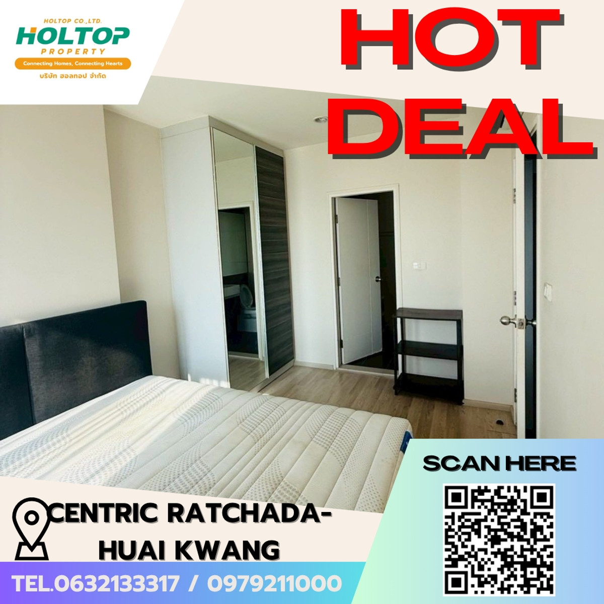 For RentCondoRatchadapisek, Huaikwang, Suttisan : E279 🎉310369 Condo for Rent at Centric Ratchada-Huai Kwang