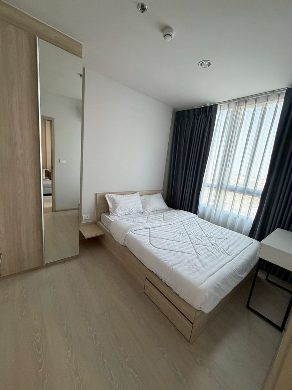 For RentCondoBangna, Bearing, Lasalle : Condo for rent NUE Mega Plus Bangna, good price, 1 bedroom, 28 sq m, ready to move in, good location in Bangna area, walk 20 steps to Mega Bangna mall. #New Mega Plus Bangna #New room #Fully furnished