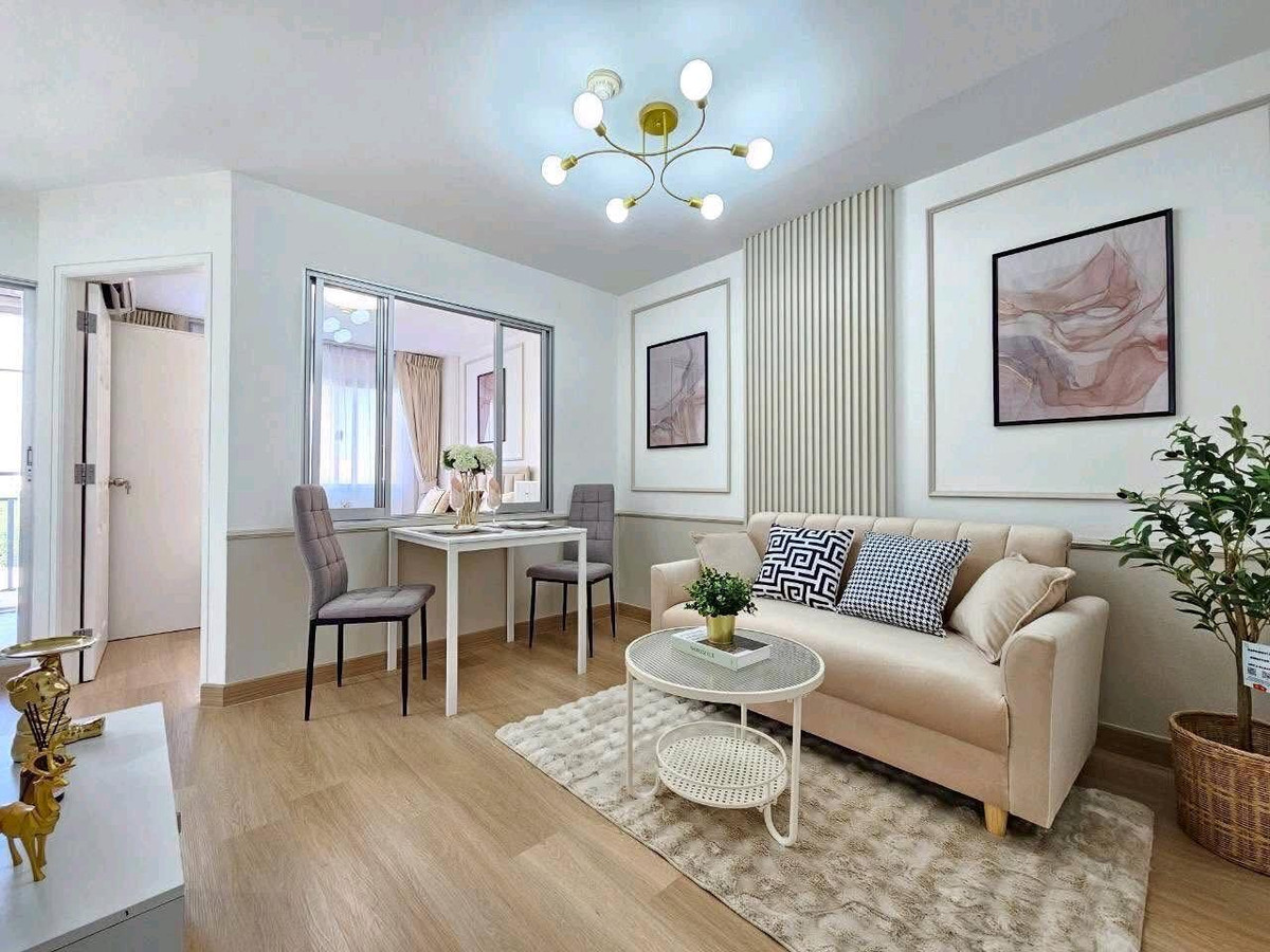 ขายคอนโดรามคำแหง หัวหมาก : ขายห้องสวยมินิมอล 1 นอน 28 ตรม. B4 ชั้น 7