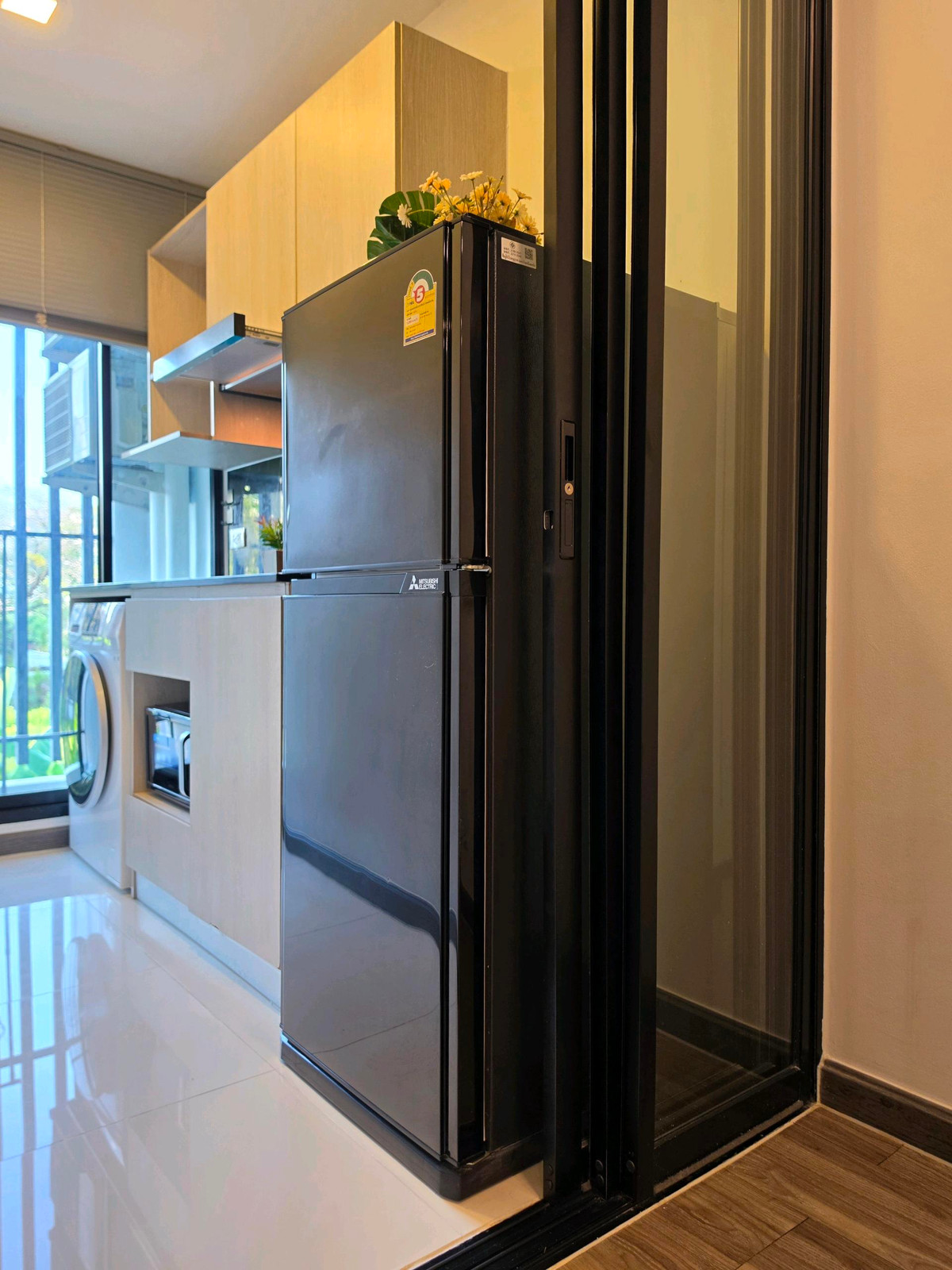 For RentCondoRatchadapisek, Huaikwang, Suttisan : 🚩For Rent: The Collect Ratchada 32 / 28 Sqm. / 3 fl. / Garden View