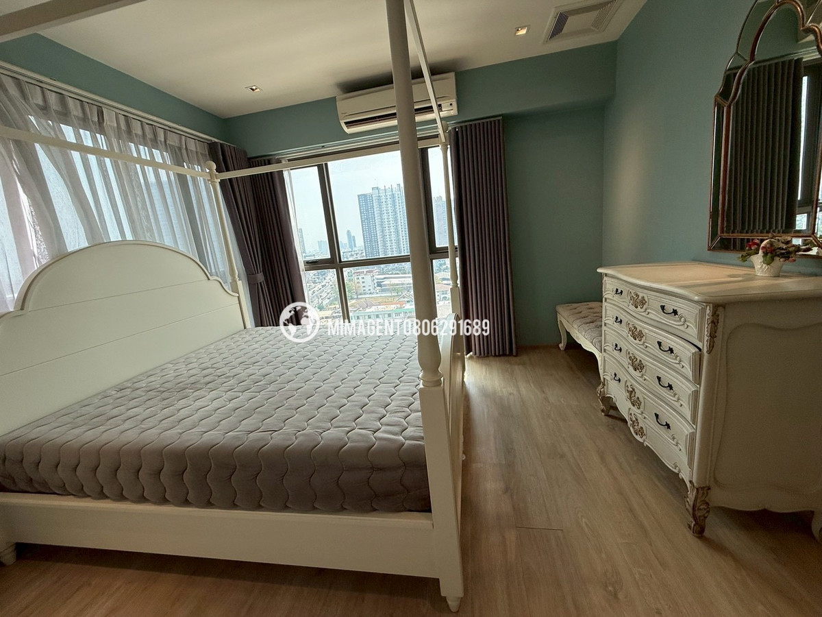 For SaleCondoThaphra, Talat Phlu, Wutthakat : 𝗪𝗵𝗶𝘇𝗱𝗼𝗺 𝘀𝘁𝗮𝘁𝗶𝗼𝗻 𝗥𝗮𝘁𝗰𝗵𝗮𝗱𝗮-𝘁𝗵𝗮𝗽𝗿𝗮 Beautiful room, selling cheap 𝟳.𝟮 million.