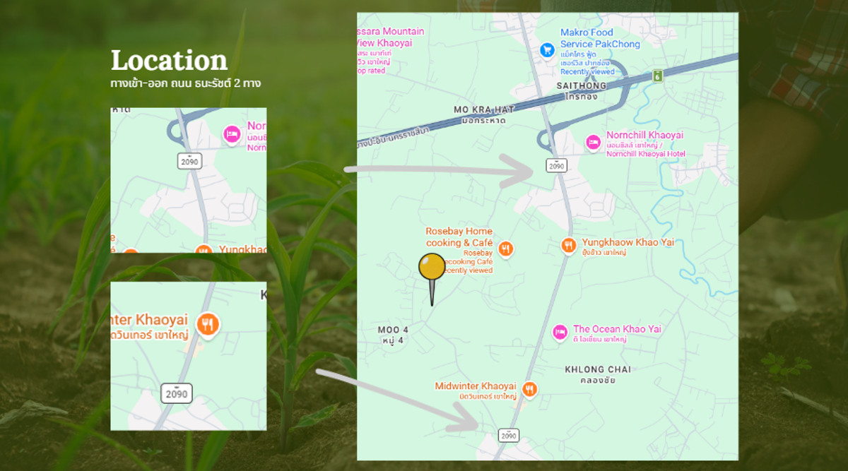 For SaleLandPak Chong KhaoYai : Land for sale in Pak Chong, Thanarat Road, front next to the road, width 258 meters.