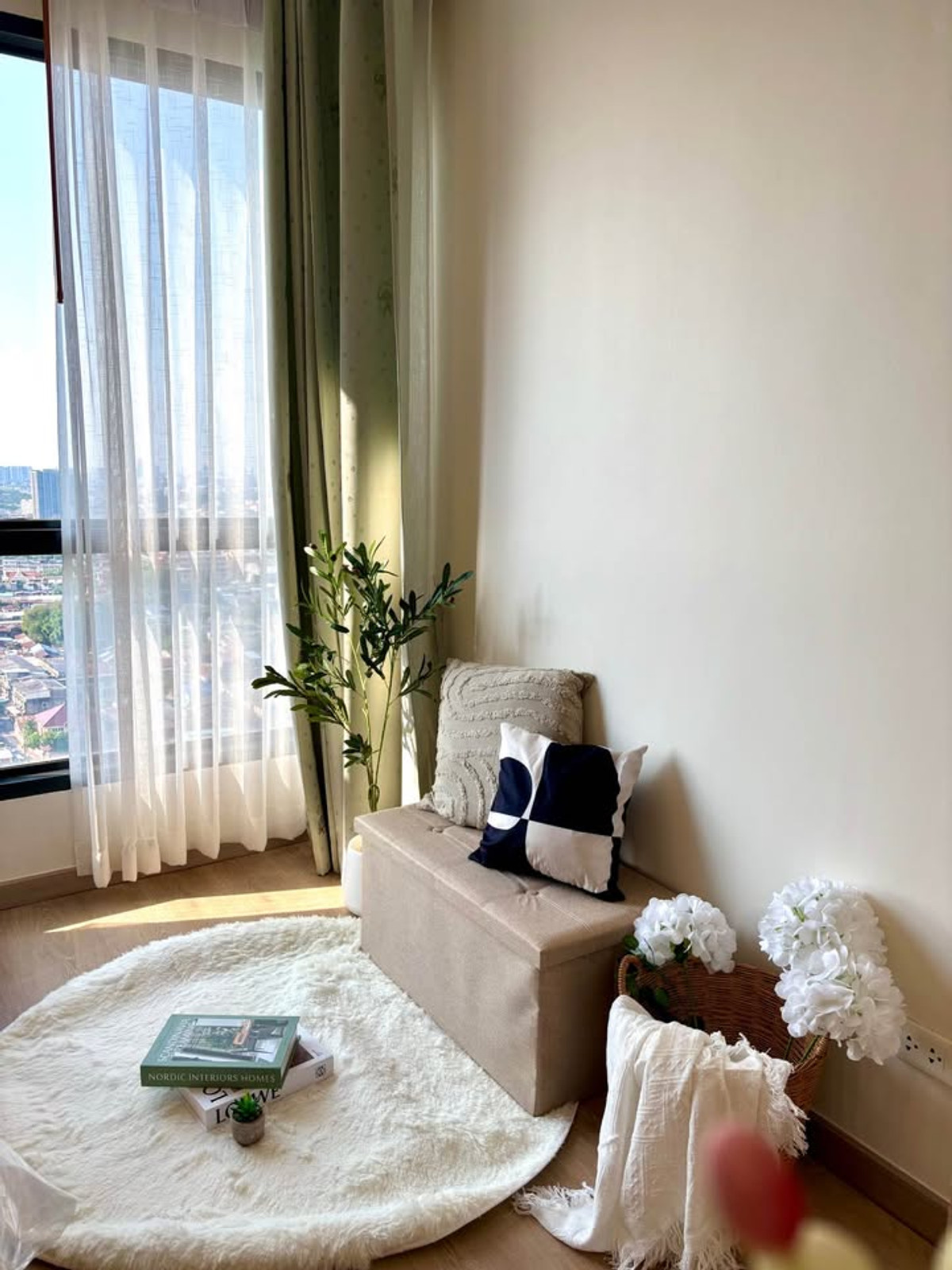 For RentCondoThaphra, Talat Phlu, Wutthakat : 🌲✨2 bedrooms, Ideo Sathon -Thaphra- Condo for rent, newly decorated, minimal style, super cute,  BTS Pho Nimit 