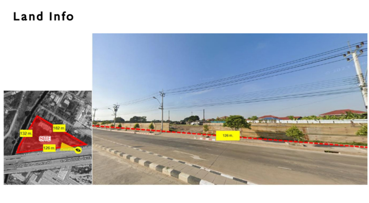 For SaleLandPattanakan, Srinakarin : 🔥For sale🔥 High potential land in the area. Krungthep-Kreetha, area 7-2-74 rai (3,074 square wa), suitable for commercial use. Housing projects, condominiums, hotels