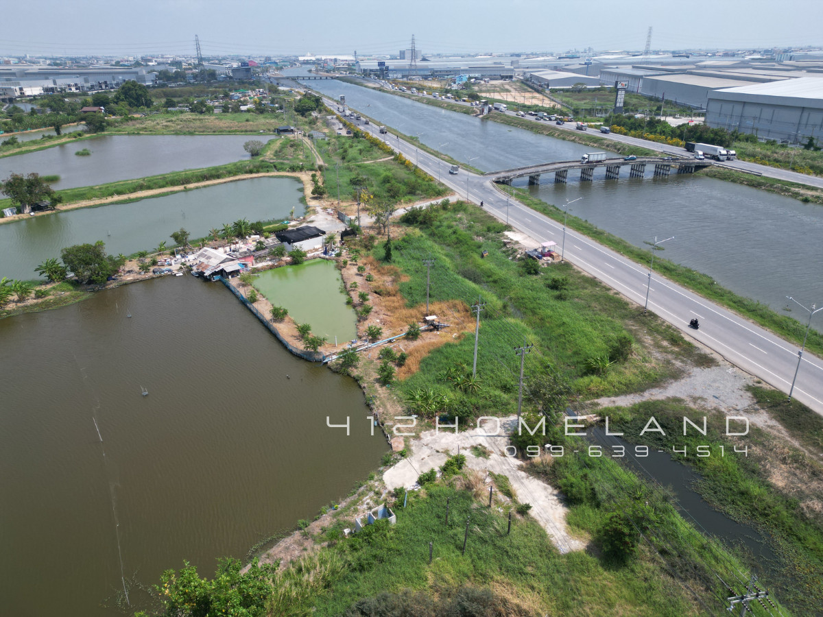 For SaleLandSamut Prakan,Samrong : Land for sale 52-3-0 rai, purple layout, Bang Phli Next to Suvarnabhumi Water Canal Suitable for factory development / Logistics Hub