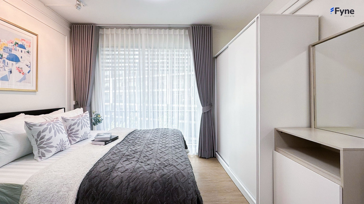 For SaleCondoOnnut, Udomsuk : ✨💦 Beautiful room, fully furnished, swimming pool view. In the Sukhumvit area, near 2 BTS lines, near the expressway, there is a shuttle service | Aspace ME Sukhumvit 77