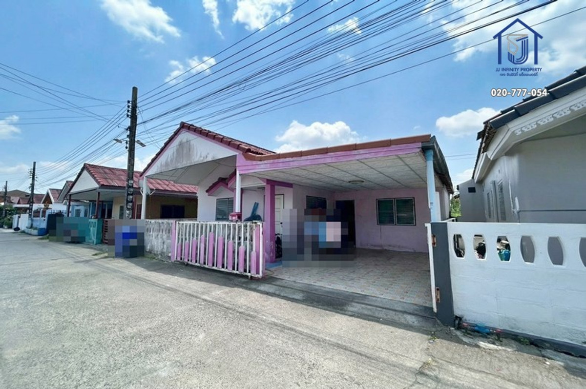 ขายบ้านมีนบุรี-ร่มเกล้า : ขายบ้านเดี่ยวชั้นเดียว 25 ตร.ว. หมู่บ้านสุขประชา ซอยประชาร่วมใจ 41 ใกล้รถไฟฟ้าสายสีชมพู (สถานีมีนบุรี)