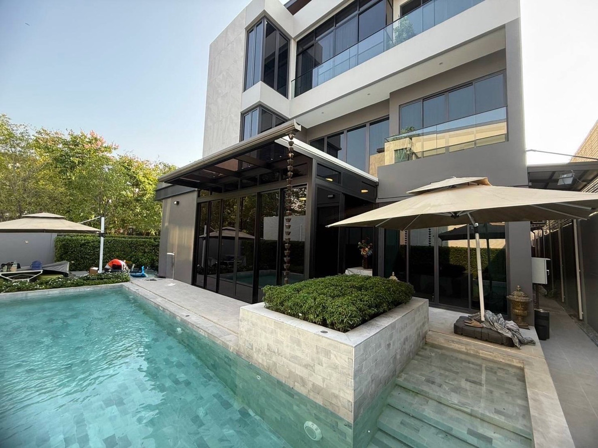 ให้เช่าบ้านเลียบทางด่วนรามอินทรา : บ้านเช่าหรู พูลวิลล่า 3 ชั้น พร้อมลิฟท์ส่วนตัว เฟอร์ครบ พร้อมเข้าอยู่ ย่านโยธินพัฒนา