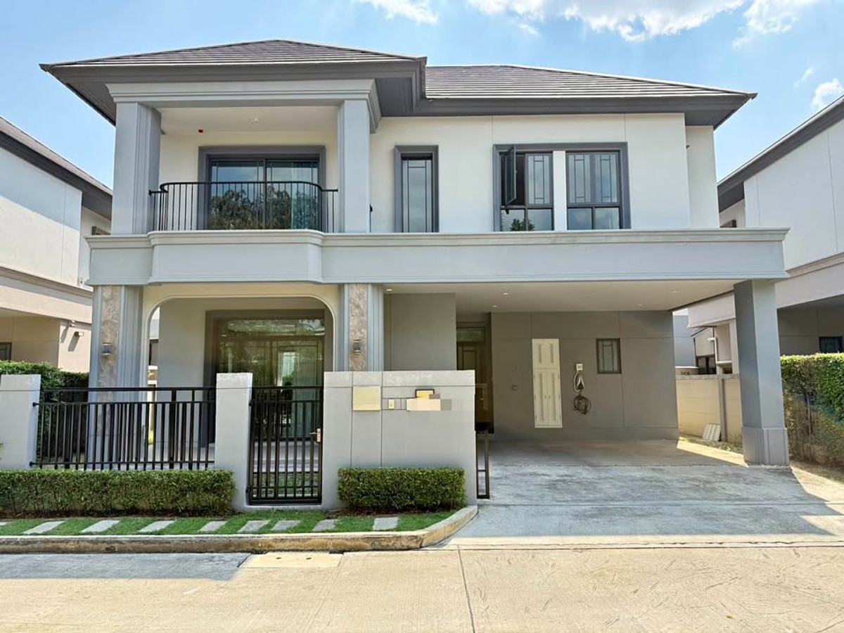For RentHousePathum Thani,Rangsit, Thammasat : 🔥🔥 Brand new house New model house price 55.,000 /month 🔥🔥 🏡 Single house, Pathum Thani, Bangkok Boulevard project, Tiwanon-Rangsit (Bangkadi zone), Pathum Thani.