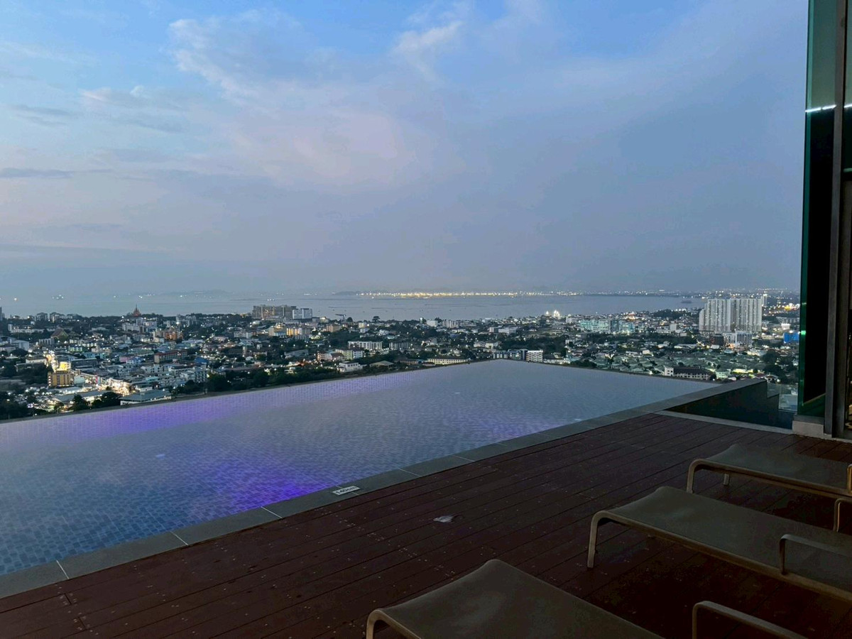 ให้เช่าคอนโดพัทยา บางแสน ชลบุรี สัตหีบ : Posh Pattaya​ ห้องมุม วิวทะเล+city